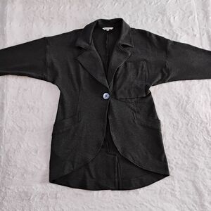 Cabi Ponte Knit Lisbon Charcoal Gray Topper Jacket